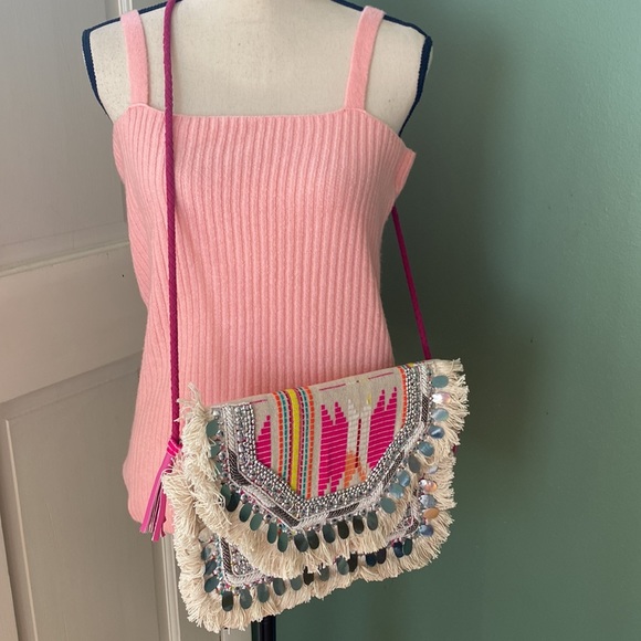 Boho envelope handmade crossbody shoulder bag - Picture 11 of 13